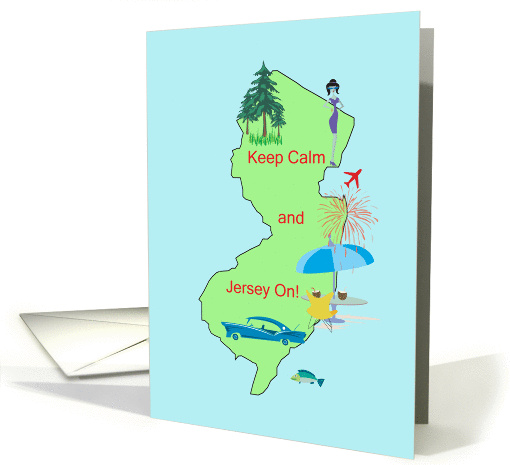 Keep Calm and Jersey On! Encouragement Humor card (1426546)