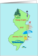 Keep Calm and Jersey On! Encouragement Humor card