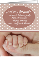 Holding Hands Adoption Finalization Party Invite card