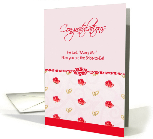 Bride-To-Be Fill In The Blanks Congratulations card (1426830)