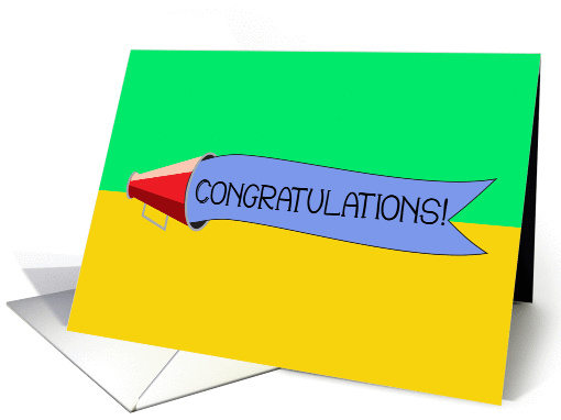 Megaphone Congratulations on Your Promotion card (1429114)