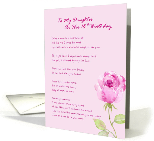 To My Daughter On Her 18th Birthday card (1463296)