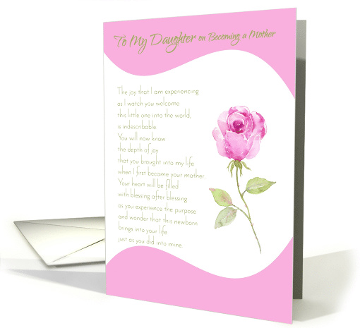 To My Daughter on Becoming a Mother Floral card (1463450)