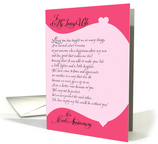 To My Loving Wife on Our Anniversary card (1463458)