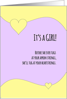 It’s A Girl Baby Congratulations card