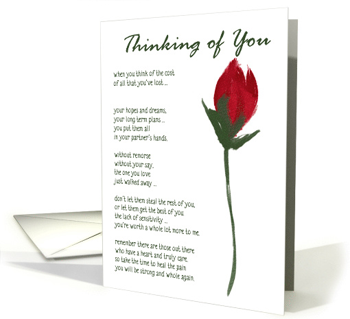 Thinking of You - Relationship Break Up card (1471152)
