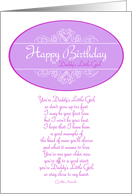 Daddy’s Little Girl Birthday Card to Daughter from Dad card