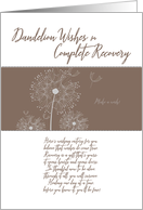 Dandelion Wishes Recovery Card