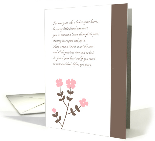 Guard Your Heart Encouragement after Divorce, Separation, Breakup card