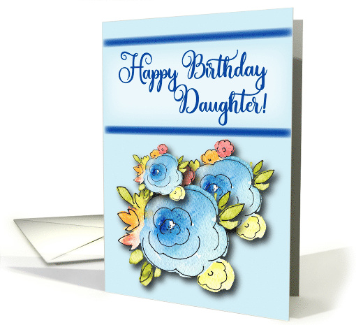 Happy Birthday Blue Roses for Daughter card (1520556)