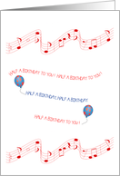 Half A Birthday To You! Birthday Song card