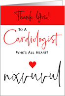 Cardiologist Heartfelt Thanks card