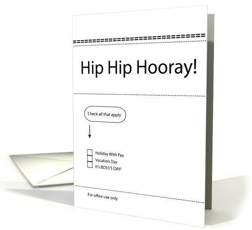 Hip Hip Hooray for Boss's Day card (1566032)