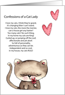 Confessions of a Cat Lady Birthday card