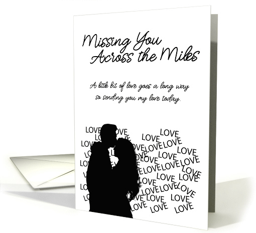 Missing You Across the Miles Silhouette Couple card (1566870)
