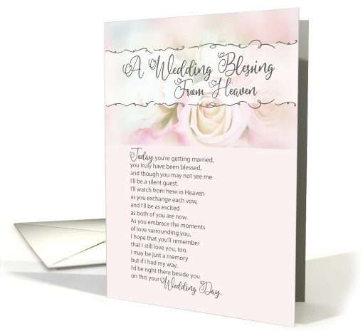 A Wedding Blessing from Heaven Deceased Parent of Bride or Groom card