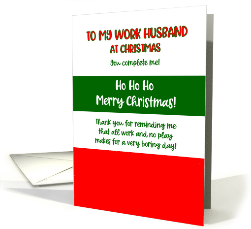 Merry Christmas Work Husband! card (1583334)