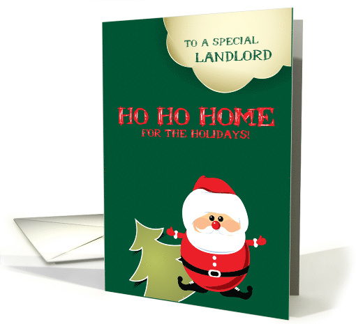 Merry Christmas to a Special Landlord card (1589404)