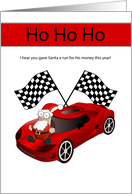 Stock Car Santa card