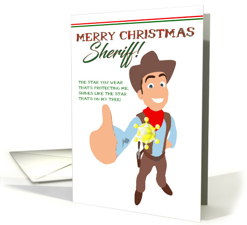 Merry Christmas Sheriff! Shine Like A Star! card (1593746)
