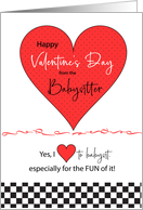 A Valentine from the Babysitter for a Special Family card