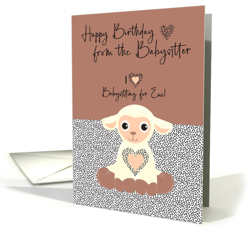 Happy Birthday to Ewe from the Babysitter card (1594116)