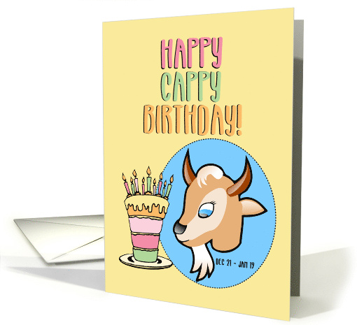 Happy Cappy Birthday for Capricorn card (1595422)