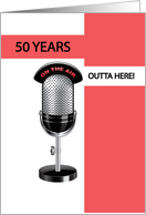 Radio Announcer Retirement 50 Years card