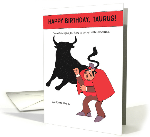 Taurus Birthday Bull card (1597220)