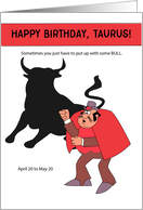 Taurus Birthday Bull card