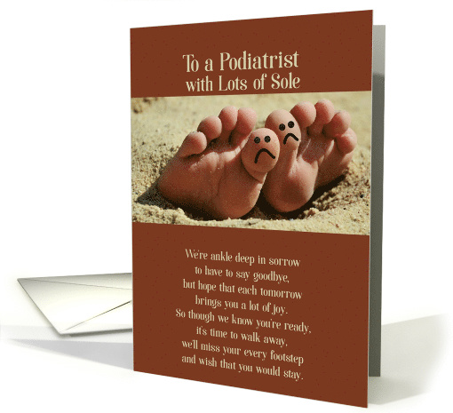Podiatrist Retirement - It's Time to Walk (from Group) card (1597614)
