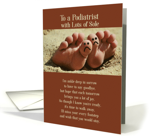 Podiatrist Retirement - It's Time to Walk card (1597620)