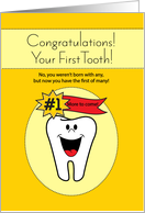 Baby’s First Tooth Congratulations card