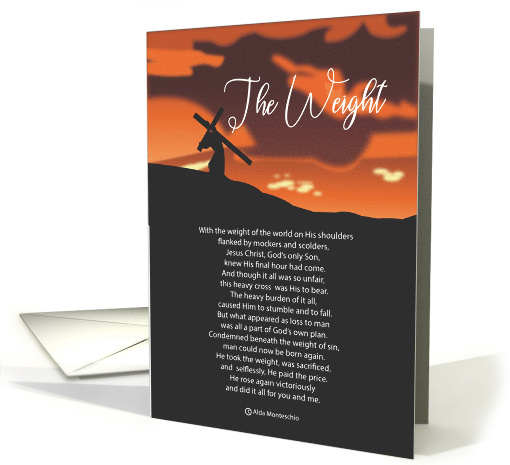 The Weight Remembering You On Resurrection Sunday card (1603630)
