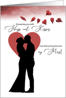 Showering You with Hugs and Kisses card