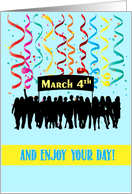 March 4th Birthday Marching Orders card