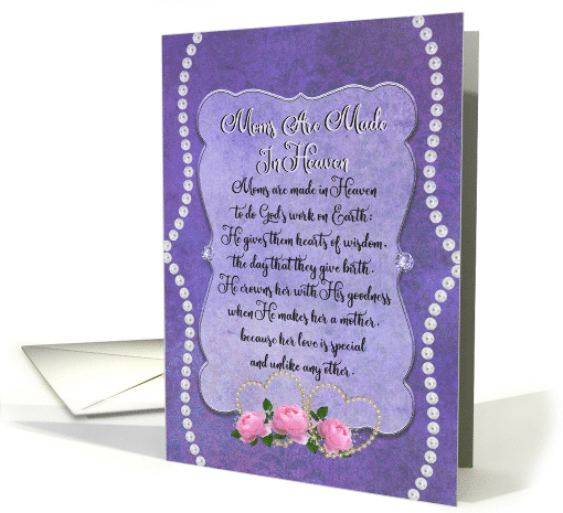 Moms Are Made In Heaven Mother's Day card (1617562)