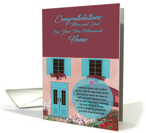 Congratulations Mom and Dad On Your New Retirement Home card (1632744)