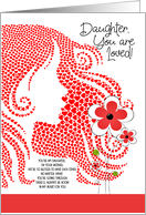 Daughter You Are Loved Encouragement from Mother card