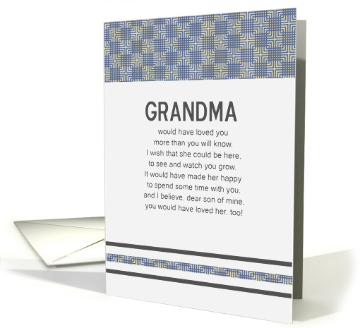 Grandma Would Have Loved You Son card (1673786)