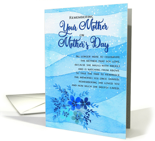 Remembering Your Mother On Mother's Day Loss of Mom card (1682822)