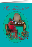 Happy Birthday Beautiful Aging With Grace Peacock card