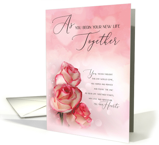 As You Begin Your New Life Wedding Congratulations card (1703398)