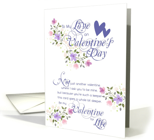 Floral Valentine Wedding Proposal card (1724530)
