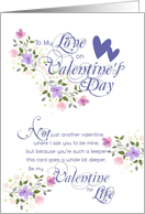 Floral Valentine Wedding Proposal card