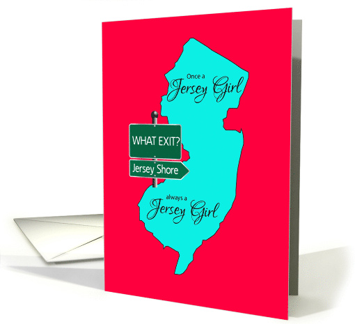 Greetings from New Jersey Once A Jersey Girl card (1725476)