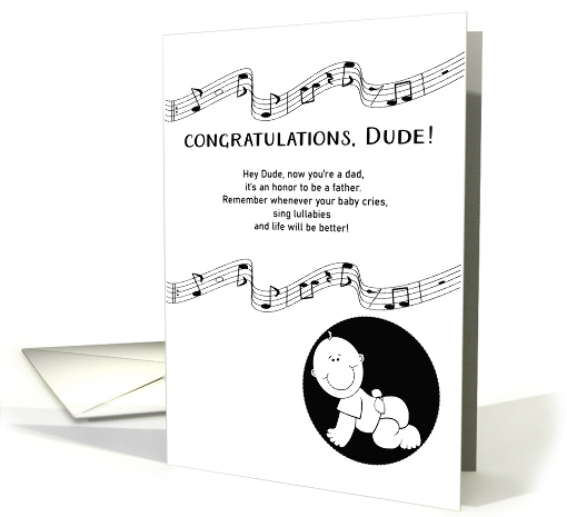 Congratulations Dude First Time Father card (1726000)