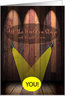 All the World’s a Stage Performance Spotlight Congratulations card