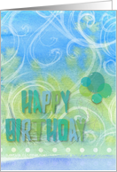 Happy Birthday Swirls card