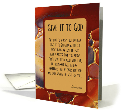 Give It to God Christian Encouragement card (1735506)